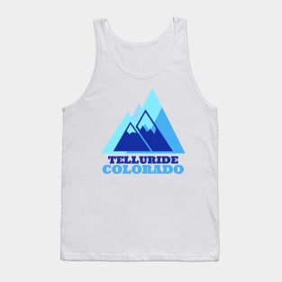 Telluride Colorado Mountain Traveler in Blue Tank Top